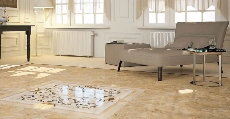 Patterned ceramic tiles for reception