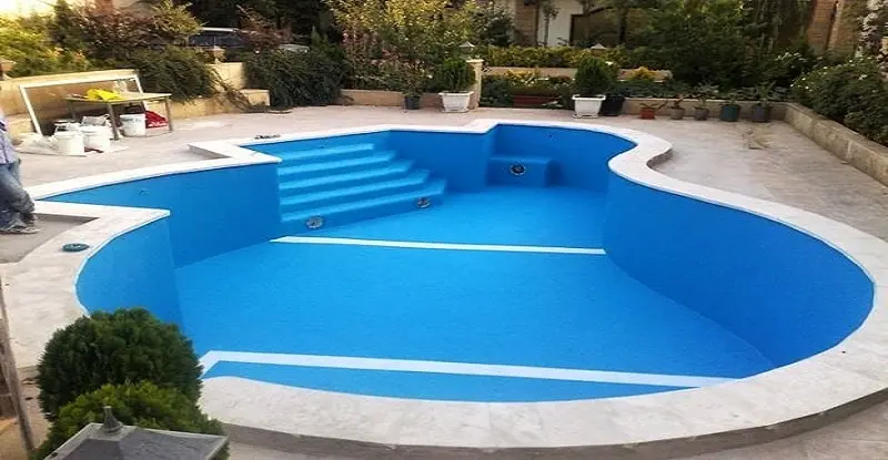 A Beautifully Designed Pool Has A Pool Color