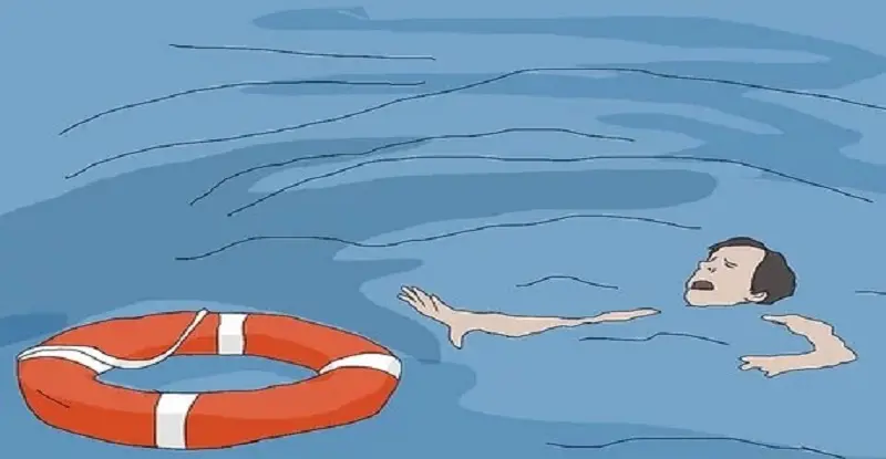 A person is drowning