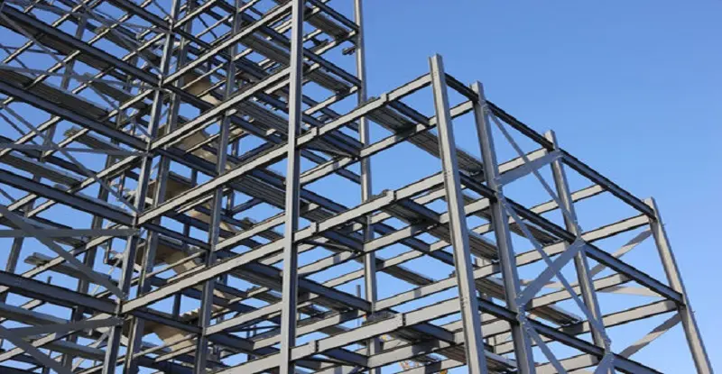 A multi-storey steel structure is being implemented